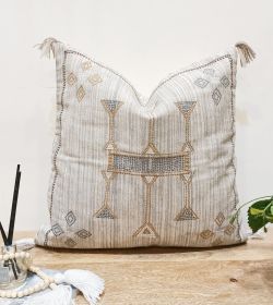 Cactus Silk Pillow Cover Embroidery Pillow Cover 20x20 inches