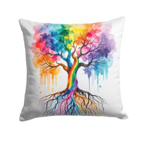 Rooted in Gay Pride Throw Pillow Machine Washable, Indoor Outdoor Decorative Pillow for Couch, Bed or Patio, 14Hx14W