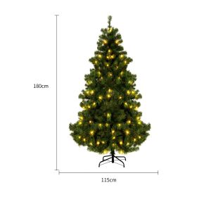 Christmas Tree PVC Artificial Snow Christmas Tree Mall Window Decoration Tree Cedar Christmas Tree Christmas Decoration Supplies (Option: Green180CM)