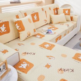 Summer latex ice silk sofa cover, all inclusive, universal cover, cat proof and scratch resistant sofa cover, universal cool mat, seat cushion (Color: Yuanqi Ali, size: 80*120)