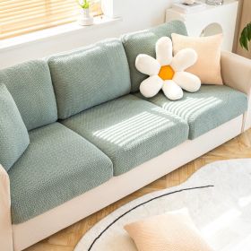Shake fleece sofa cover, all inclusive universal cover, lazy elastic sofa cover, all season universal anti cat scratch sofa cover (Color: Jingmi Grass Green, size: Backrest S)