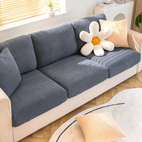 Shake fleece sofa cover, all inclusive universal cover, lazy elastic sofa cover, all season universal anti cat scratch sofa cover (Color: Jingmi Grey, size: 2XL+)