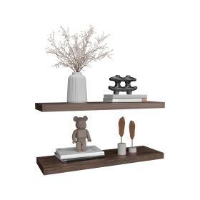 Belville Floating Shelves, 2 Shelves, 1.50" H (Color: Dark Walnut)