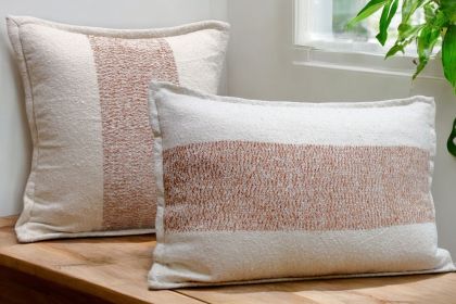 Soft Cotton Boucle Plaid Pillow cover Square Pillow Case (Color: Pack of 2)